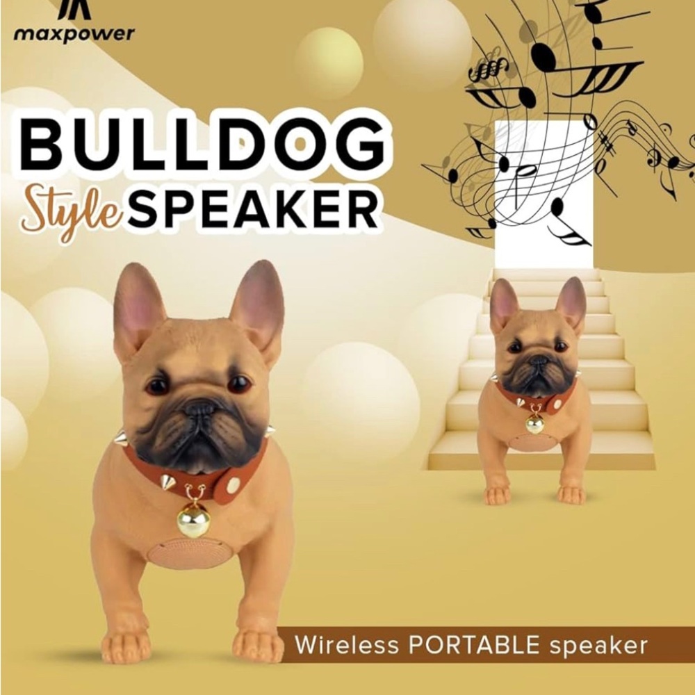 Bulldog Style Wireless Speaker - Tan